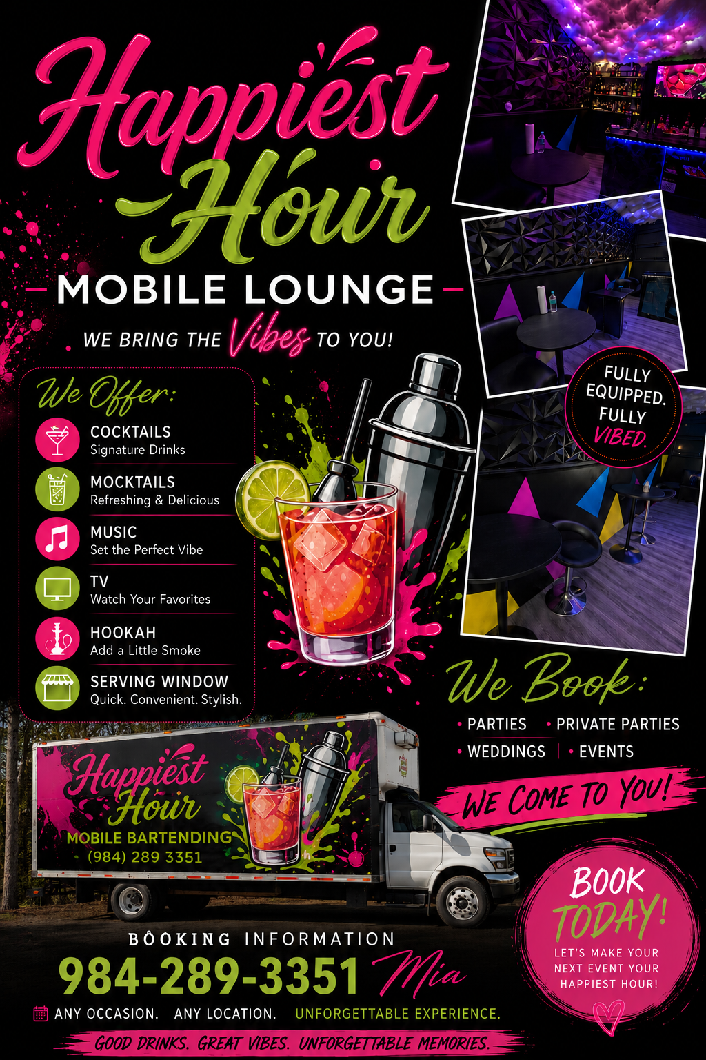 Happiest Hour Mobile Lounge and Bartending Service logo
